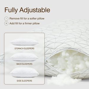 <span class=keywords><strong>Almohada</strong></span> de Látex Ajustable Tamaño Queen, Corte Cruzado, Firmeza Media, Ergonómica, para Dormir Boca Arriba, Boca Abajo y de Lado - Product Image 2