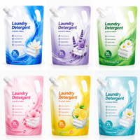 Sacs Doypack personnalisés de 1 litre pour liquides, avec bec verseur et poignée de suspension, pour savon liquide et détergent lessive, vente en gros
