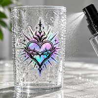 Benutzerdefinierte Logo Holographische Laser-Aufkleber Herz Mond Stern Selbstklebende Dekorative Gestanzte Aufkleber für Handyhüllen Tagebücher