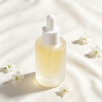 Flacon d'huile essentielle en verre coloré mat de 30 ml, couleur macaron pastel clair, en stock, flacon d'essence à épaule plate