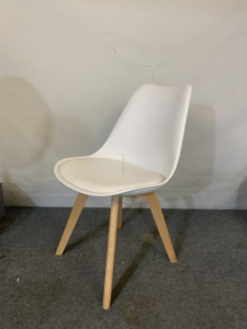 <span class=keywords><strong>Chaise</strong></span> de salle à manger en plastique de style nordique minimaliste, pieds en bois de hêtre, siège portable et élégant pour salle à manger, café, bureau - Product Image 5