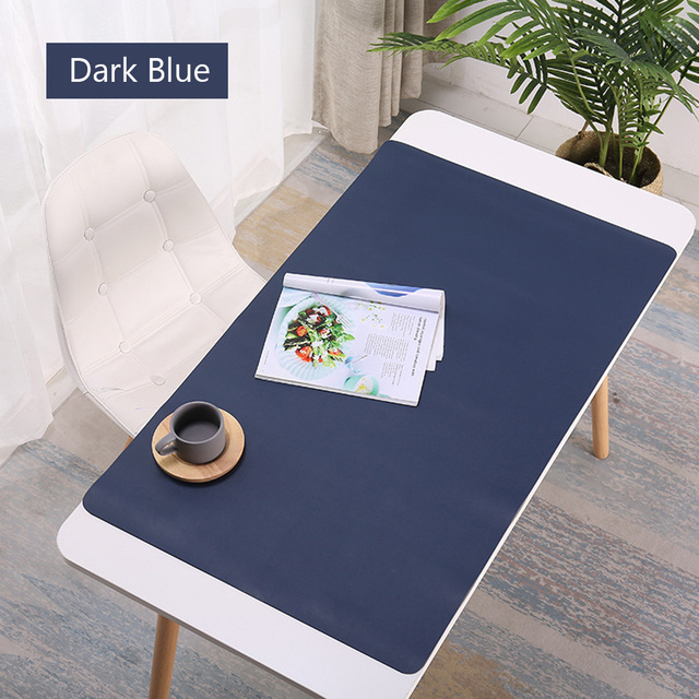 Office Large Full Desk Cushion Table Mat Black Anti Slip PU Leather Suede 2mm Thick Mouse Pad 80x40cm for Office Home Use Stock