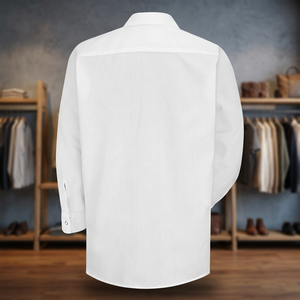 Camisa de trabajo de poliéster de manga larga personalizada para hombre RK para diseño especializado sin bolsillo para ropa de trabajo - Product Image 3