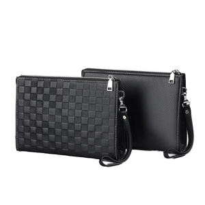 Sac à main personnalisé pour hommes-<span class=keywords><strong>mallette</strong></span> d'affaires en cuir véritable-peau de vache noire-pour tenir les téléphones <span class=keywords><strong>mobiles</strong></span> - Product Image 1