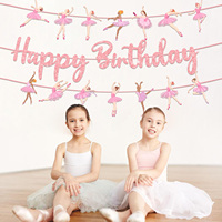 Banderoles et décorations en spirale personnalisées en papier rose pour fête d'anniversaire de danseuse, pour Thanksgiving et les fêtes de Pâques