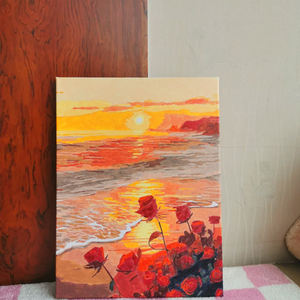 Kit <span class=keywords><strong>de</strong></span> papeterie artistique <span class=keywords><strong>de</strong></span> Noël personnalisé <span class=keywords><strong>pour</strong></span> débutants, ensemble <span class=keywords><strong>de</strong></span> <span class=keywords><strong>peinture</strong></span> par numéros à l'acrylique, <span class=keywords><strong>peinture</strong></span> à base d'eau non toxique, toile <span class=keywords><strong>de</strong></span> verre, papier - Product Image 6