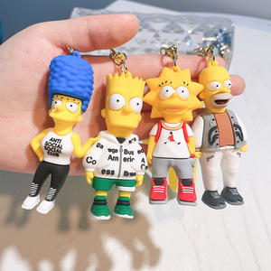 Phim hoạt hình anime nhân vật PVC Móc chìa khóa dễ thương Silicone Búp bê mặt dây chuyền Như Keychain nữ trang và túi quyến rũ - Product Image 3