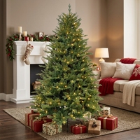 Chinesischer Hersteller Großhandel Indoor-Weihnachtsbaum mit LED-Beleuchtung, Vollständig aus PE Gefertigter Vorbeleuchteter Weihnachtsbaum