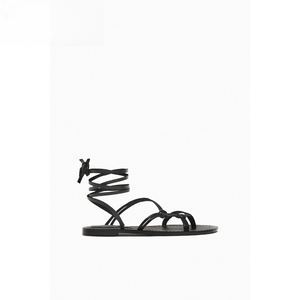 Summer Roman Vacation Beach <b>Sandals</b> Women Fairy Tie up Thick Sole <b>Flat</b> All Match Breathable Outdoor Footwear - Product Image 1
