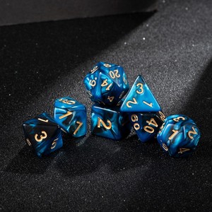Dados de Acrílico Azules Personalizados de Alta Calidad a Precio de Mayoreo, Dados de Casino D6 de 16 mm con Grabado Impreso para Juegos de Mesa - Product Image 3