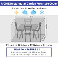 125 x 125 x 71 cm Außenbereich Terrasse Rattan Würfelset Abdeckung winddicht, UV-schutz für Stuhl und Tisch Rattan Sofa-Möbel-Abdeckung