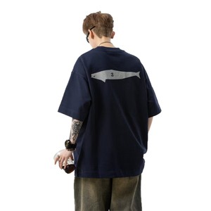 เสื้อยืดลำลองผู้ชาย OEM ผ้าฝ้าย 100% คุณภาพสูง 280 กรัม พิมพ์ลายแบบวอช - Product Image 2