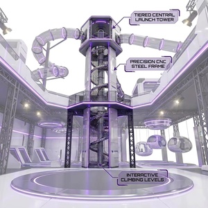 Mega <span class=keywords><strong>Castillo</strong></span> Inflable Temático <span class=keywords><strong>de</strong></span> Tecnología Espacial con Toboganes Transparentes Elevados para Centros Comerciales - Product Image 3