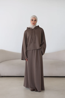 Ensembles coordonnés d'hiver haut de gamme personnalisés pour femmes musulmanes, comprenant des hauts et jupes modestes, pour le Ramadan et l'Aïd, tailles S-6XL