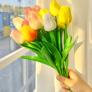 Tulipán Artificial de Poliuretano Suave al Tacto, Decoración para el Hogar, Tulipán Artificial, Venta Caliente - Product Image 4