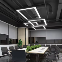 Lampes suspendues linéaires de style classique carré populaires, lampes LED pour billard, pour table de billard de 8 pieds et 9 pieds