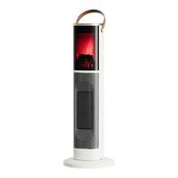Radiateur électrique tour 2000W en fibre de carbone avec télécommande, prise UE, pour maison et bureau, effet flamme décoratif, en plastique