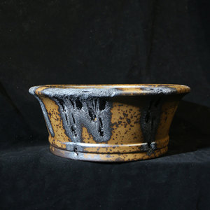 Pot à bonsaï rond en bois de Zisha, fait à la main, style Zen Wabi Sabi, grand pot classique - Product Image 1
