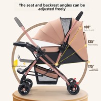 Poussette bébé pliable bidirectionnelle légère, respirante et écologique en métal, avec fonctions assise et couchée, pour 0-3 ans, livraison directe