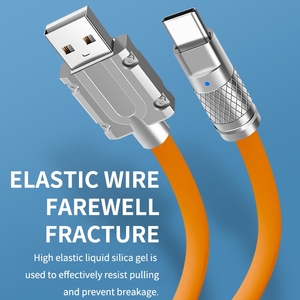New lỏng Silicone Type-C USB dữ liệu cable120w Sync sạc cáp 6A nhanh Sạc Cáp Đối với Samsung - Product Image 5