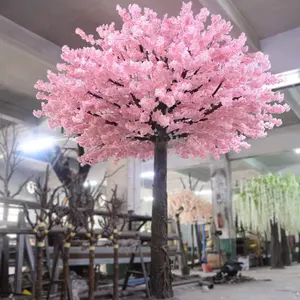 사용자 정의 가짜 일본 핑크 사쿠라 아치 나무 인공 벚꽃 나무 실내 및 야외 웨딩 중심 장식