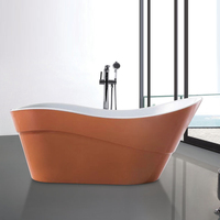 Baignoire autoportante en acrylique avec baignoire à remous de qualité supérieure au design artistique unique