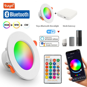 WIFi Tuya APP Điều Khiển Đèn Trần Xuống RGB + 2700-6500K 10W Ánh Sáng Thoải Mái Đèn LED Thông Minh Âm Nhạc Thay Đổi Nhịp Điệu Màu - Product Image 2