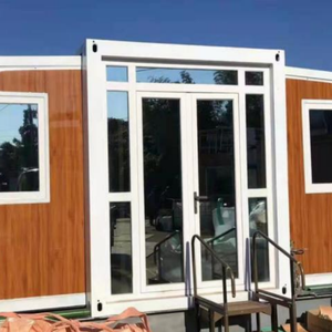 Struttura in acciaio taglio termico telaio in alluminio porta e finestra modello in legno pannello a parete case container prefabbricate - Product Image 1