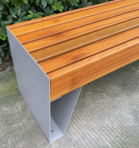 Kommerzielle Terrassen bestuhlung Metall bank Sitz 500kg Kapazität Regens ichere Außen stühle Composite-Kunststoff Holz <span class=keywords><strong>Public</strong></span> Park Bank - Product Image 4