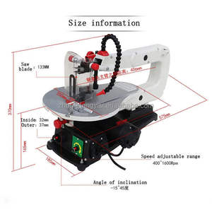 Mini Desktop Woodworking Electric Scroll <b>Saw</b> Aluminum-<b>Plastic</b> Acrylic Wood With Variable Cutting Speed Multi-Function <b>Saw</b> - Product Image 4
