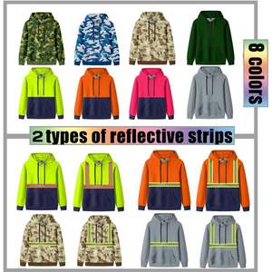 YOWESHOP Sweat à capuche personnalisé pour homme avec bande réfléchissante Broderie 3D Anti-Rides Enzyme Lavé Étiquette personnalisée - Product Image 2