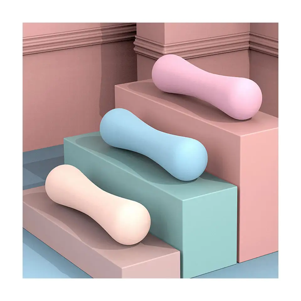 Customized Color Cast Iron Dumbells Dip Plastic Bone Shape Dumbbells For Women