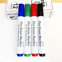 Personnaliser logo Vert Rouge Noir Bleu Grande Capacité Bureau Enseignement Effacer Respectueux De L'environnement Effaçable Tableau Blanc Marqueurs