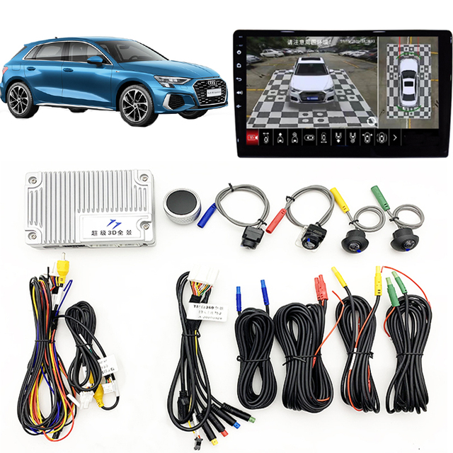 3D Bird View 360 Camera System 360 Degree Around Car Camera for Audi A1 A2 A3 A4 A5 A6 A7 A8 Q2 Q3 Q5 Q7