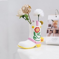 Vases en céramique en forme de bottes de dessin animé mignons en gros pour décorations de mariage