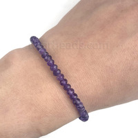 Perles de pierre d'espacement de rondelle à facettes naturelles de 3x5mm multi couleurs pour la fabrication de bijoux à bricoler soi-même 3mm x 5mm