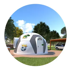 Cartoon spherical Round Igloo Dome House on Mountain for Outdoor villa