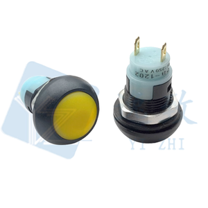 Interruptor de Botón Pulsador Mini Redondo de Plástico Impermeable PSB-33A de 12 mm y 2 Pines, Negro - Product Image 6