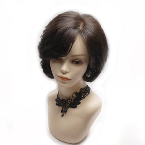 Peluca de Cabello Humano Ondulado de 7 Pulgadas, Estilo Bob, con Clip, Ligera, Diseño Coreano, Apta para Quimioterapia, de WIGTS Premium - Product Image 1