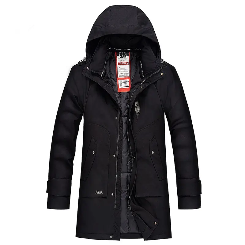 Wholesale High Quality Windproof Self - Cultivation Thicken Warm Leisure Wear Hoodies Men Black Winter Wholesale Down Jacket