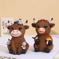 Patung Banteng Taman Luar Ruangan Baru, Kerajinan Resin, Ornamen Kreatif Bergaya Eropa, Dekorasi Rumah untuk Liburan, Hadiah