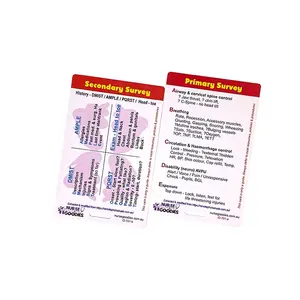 OEM High Quality Custom PVC Card Different Sizes Nurse Study Flash Cards For Hospitals Medical Schools