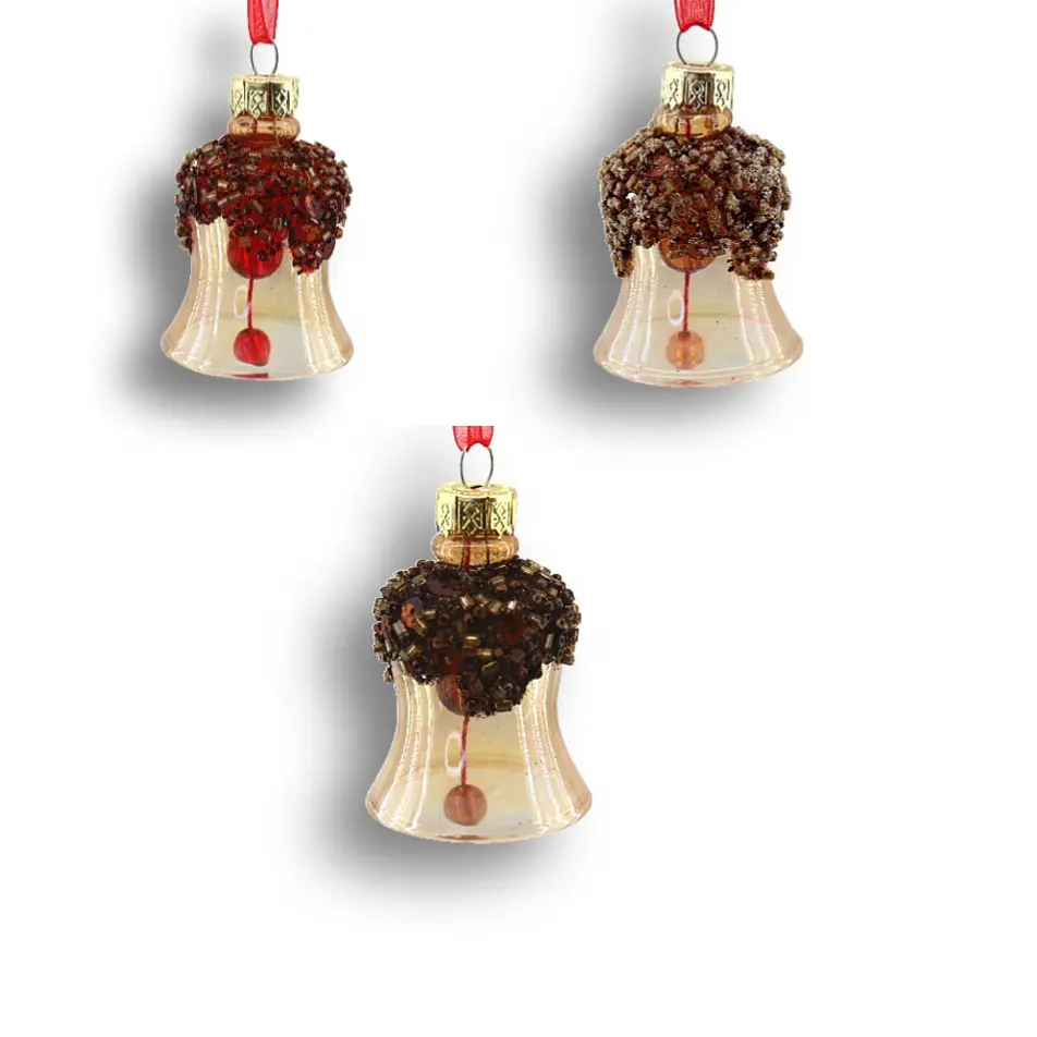 Glass Christmas Ornaments Hand Blown Glass Luxury Ornaments Bell Ornaments