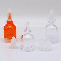 5ml 10 ml 15ml ampoule à essence ambre clair en forme de bouteille PS bouteille en plastique 10 ml bouteille d'ampoule liquide de soins du visage cosmétiques