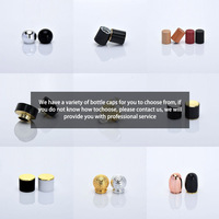 Diffuseur de parfum cylindrique en verre haut de gamme de luxe avec bouchons métalliques multicolores, impression sérigraphique pour la maison