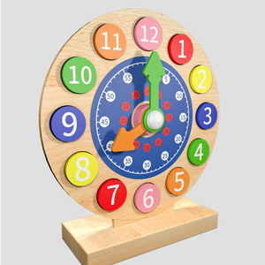 Jouets d'apprentissage de l'heure pour les enfants en bas âge, horloge éducative pour enfants, Reloj, enfants apprennent à lire l'heure, modèle d'horloge en bois - Product Image 4