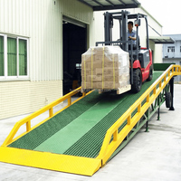 10 ton Taşınabilir Araba ve Hizmet Treyleri Rampası Garaj Rampası Forklift Kaldırma Masaları ile Konteyner için Ağır Hizmet Tipi Yükleme Rampası