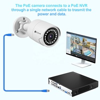 Cámara de Seguridad IP PoE 4COVR 4MP para Exteriores, Impermeable, Tipo Bala, con Detección de Personas y Vehículos por IA, OEM, Visión Nocturna IR
