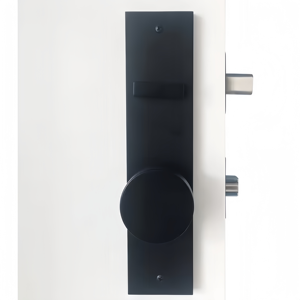Oferta Especial: Juego de Manija de Puerta de Entrada de Aleación de Zinc Negro Mate con Perilla, Moderno y Seguro para Exteriores - Product Image 4