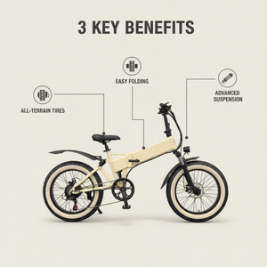 Vente flash Vélo électrique à neige de 20 pouces 750W avec pneus larges Batterie assistée Haute performance Conception tout-terrain - Product Image 4